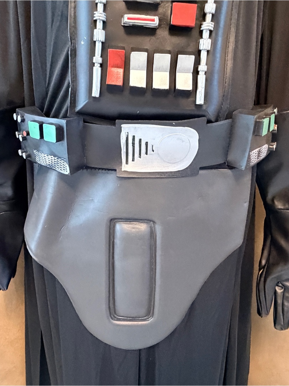 Star Wars Black Galactic Dark Lord Costume with Cape and Control Panel - Picture 9 of 16